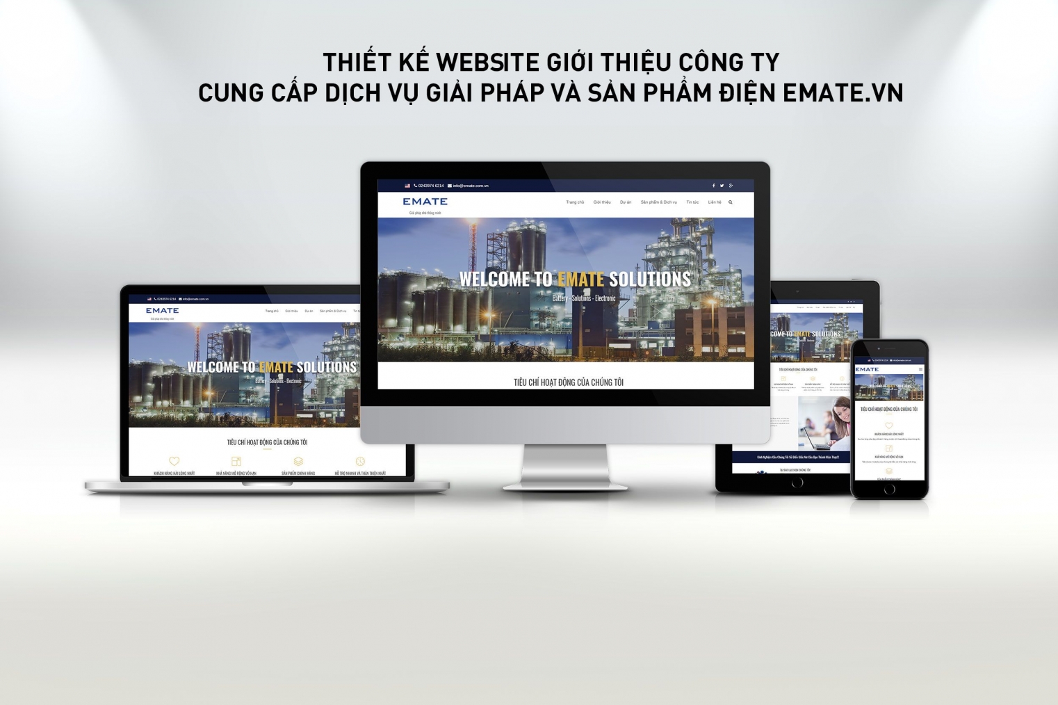 Thiết kế website giới thiệu công ty thiết bị điện Emate